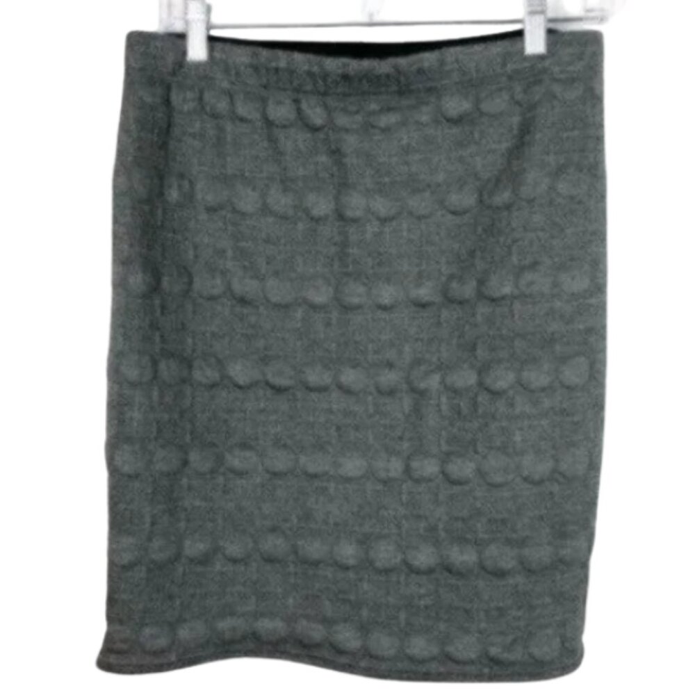 Max Studio Textured Grey Pencil Skirt Medium
